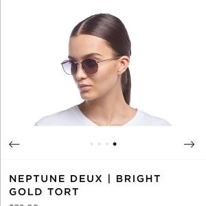 le Specs Neptune gold framed sunglasses